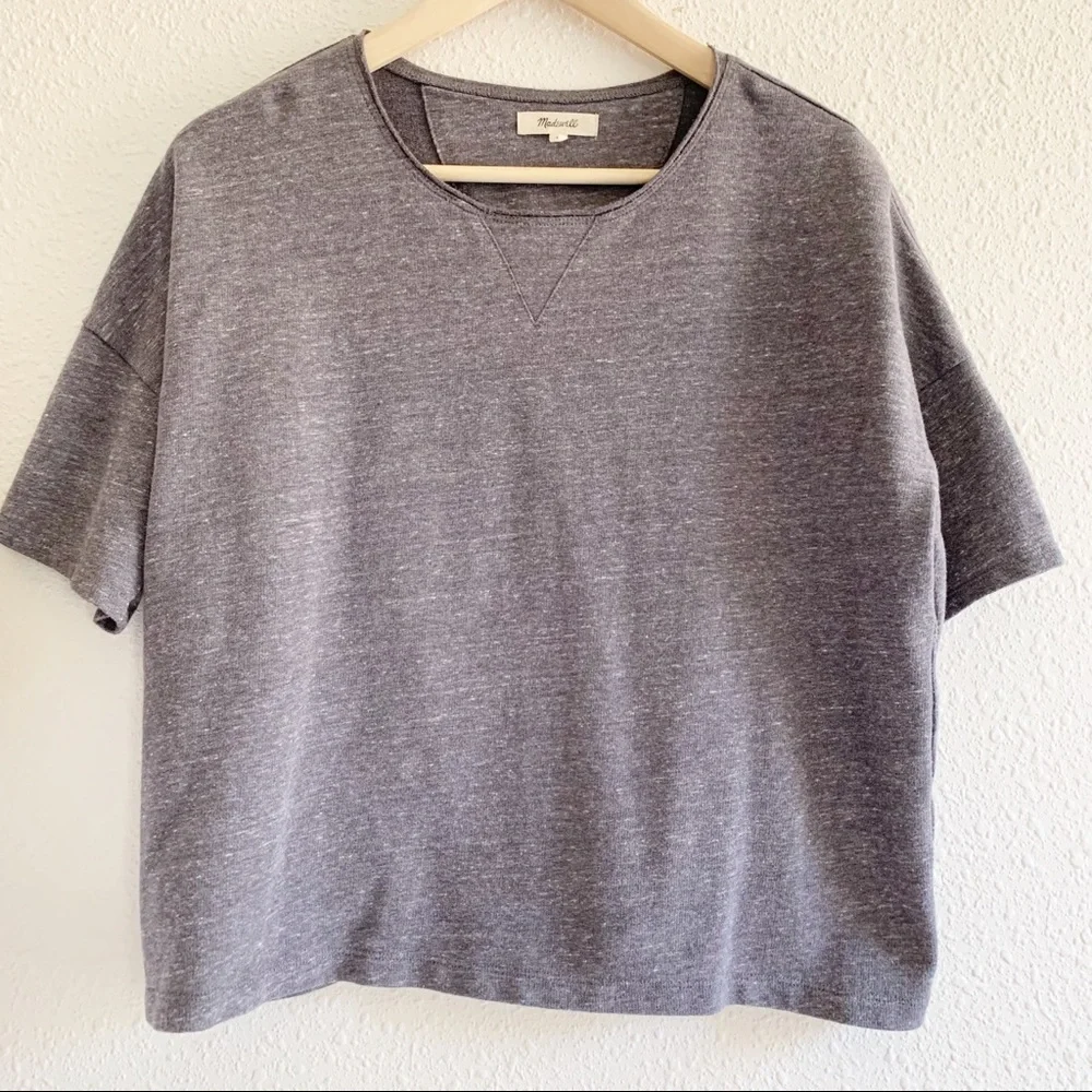 Madewell Marled sweatshirt tee - medium - Picture 2 of 5